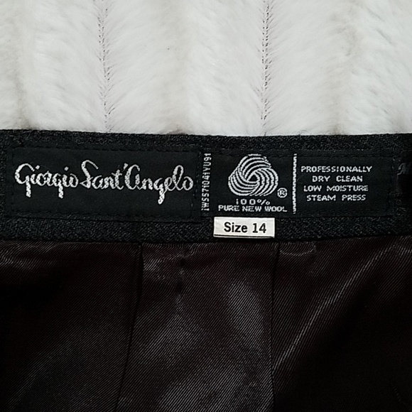 Giorgio Sant 'Angelo 100% wool dark grey skirt size 14 - Picture 5 of 7